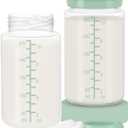 2pc 10oz Breastmilk Storage Bottle Compatible with SpectraS1 S2 9 Plus SG/Motif Luna/Others Wide-Mouth Flange, Breast Milk Container for Momcozy 22oz Portable Cooler, Pumping/Storage/Portable Bottle