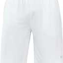 NORTHYARD Men's 10" Athletic Basketball Shorts with Zipper Pockets Quick Dry Lightweight Running Workout Gym Tennis Shorts (White, XL)