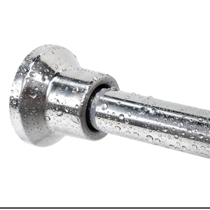 Chrsouly Shower Curtain Rod, 40-72 Inches Adjustable Shower Rod Tension, Never Rust Shower Rods for Bathroom, Premium Stainless Steel, Non-Slip Shower Curtain Rods Tension Spring No Drill, Silver