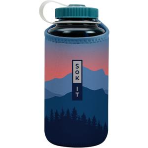 Sok It BotlSok Water Bottle Sleeve Insulated Neoprene Cover (Blue Ridge, Fits 32oz Nalgene)