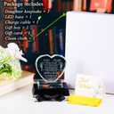 YWHL Crystal Daughter Gifts from Mom Dad, Laser Engraving Birthday Present for Daughter Adult, Heart Shaped Glass Keepsake for Mother's Day Christmas Graduation