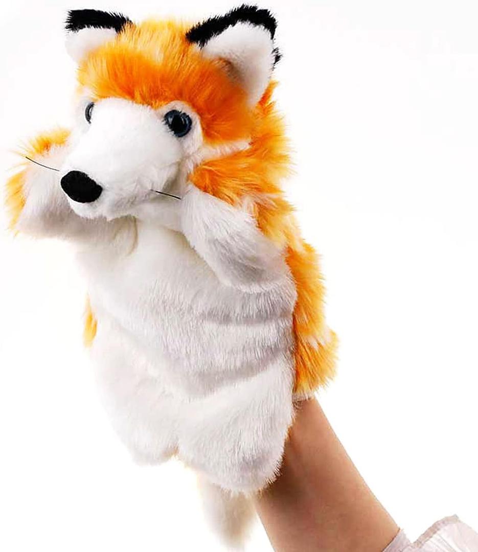 Hand Puppets Fox Plush Animal Toys for Imaginative Pretend Play Storytelling Gifts for Kids