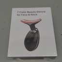 7 Color Face and Neck Massager Light Therapy, Red Light Based Facial Massager for Skin Care, Smoothing, Firming (White)