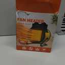 Electric Heater for Indoor Use, 1500W Quick Heating Portable Garage Heater with 90 Adjustable Angle, Space Warmer Suitable for Greenhouse Garage Tent Indoor Outdoor (Yellow, 1 Pcs)