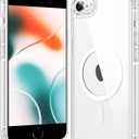 FNTCASE for iPhone SE 3rd(2022) Case: iPhone SE 2nd(2020) Case Clear Magnetic Phone Cases Compatible with Magsafe Slim Anti Yellowing Rugged Protective Transparent Cell Phone Cover (A-Clear)
