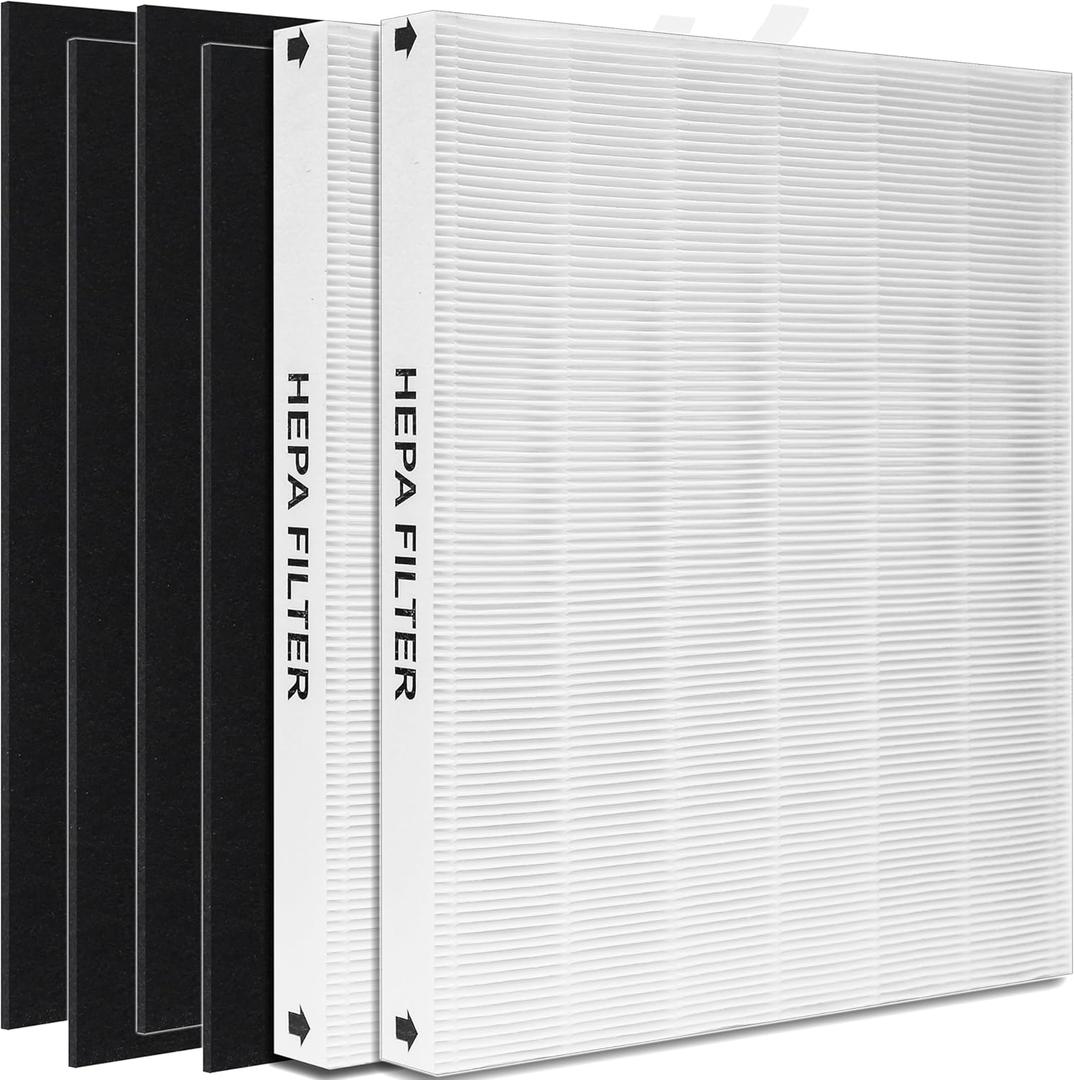 AP-1512HH True HEPA Replacement filter, Compatible with Coway Airmega AP-1512HH, AP-1512HH-FP, AP-1518R, AP-1519P, Item NO #3304899 (2 HEPA Filters + 4 Odor Pre-filters)