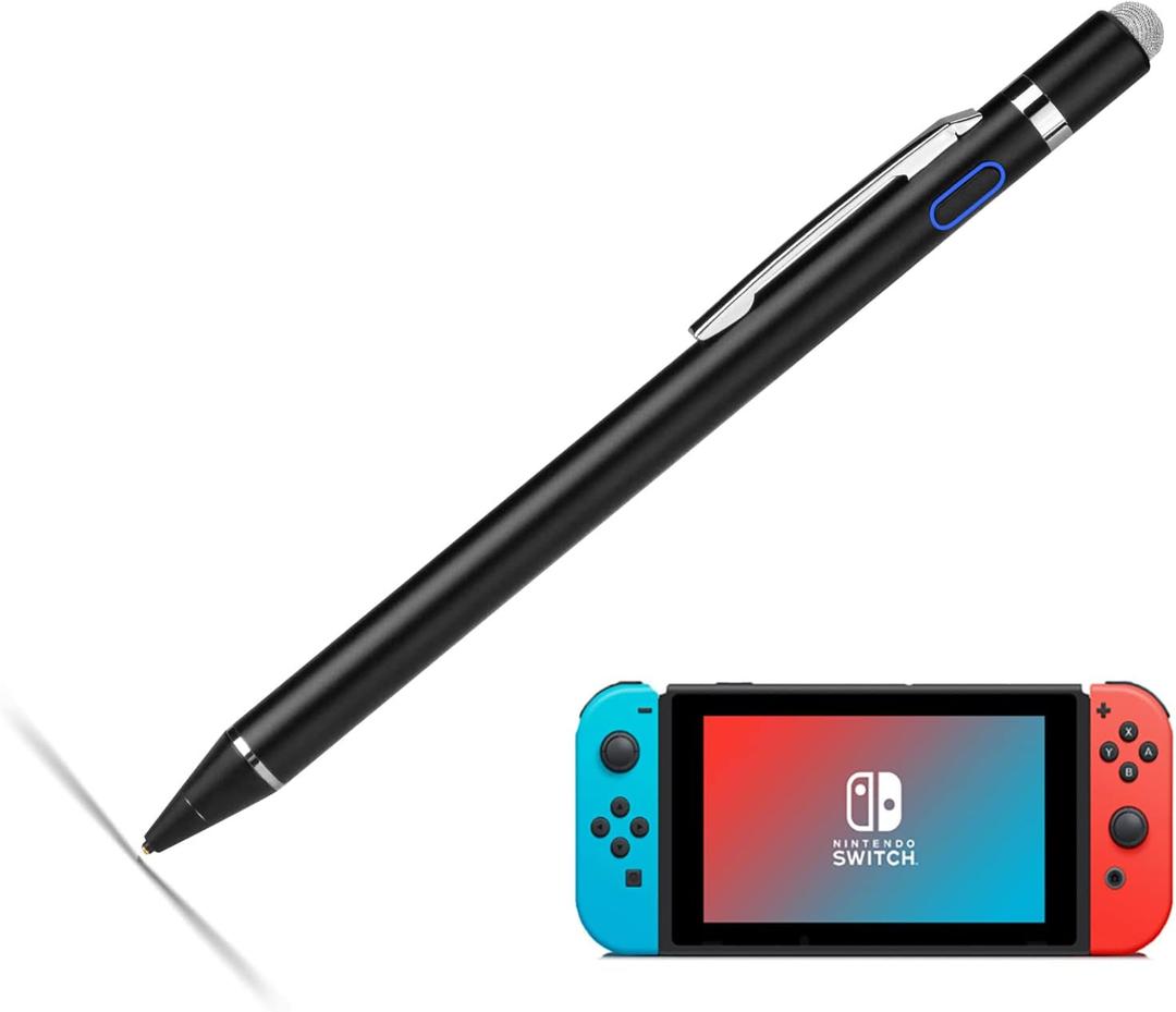 Stylus for Nintendo Switch Pen, EVACH Digital Pencil with 1.5mm Ultra Fine Tip Stylus Pen for Nintendo Switch, Black