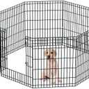 Dog Fence Outdoor inchdoor Dog Playpen 32.2" Height 6 Panels Metal Puppy Playpen for Small Dogs