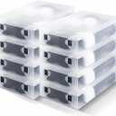 Sintuff 8 Pack Large Boot Storage Boxes with Lids for Tall Boots 20.5" x 11.8" x 4.5" Stackable Clear Plastic Shoe Organizer Container Space-saving Shoe Storage Box for Sneakers and High Heels