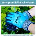 CYRUS 2 Pairs Nitrile Gardening Gloves for WomenMen, Thorn-Proof Garden Gloves,Work for Weeding, Digging, Pruning