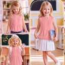 Ficerd Toddler Girls Tank Tops, Nude Pink, 3T
