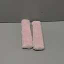 Amooca Soft Faux Fur Universal Fit Seatbelt Cover Car Truck SUV Airplane Seat Belt Shoulder Pad for Carmera Backpack Straps Neck Cushion Protector 2 Pack 10.5in Nude Pink