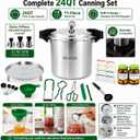 24QT Pressure Canner, 11-Piece Kit, Gas & Induction, 5/10/15 PSI Regulator