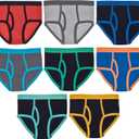 Trimfit Boys' 100% Cotton Tagless Briefs, Size Medium