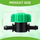 50 Pcs 1/4 Inch Barbed Shut off Valve Drip Irrigation Tubing Coupling Valve Universal Drip Irrigation for 1/4" Tubing Greenhouses Flowers Beds Lawns Farmland(Green,Barbed Shut off Valve)