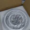 34W LED Ceiling Light with Remote, 3000-6000K Dimmable Modern Flush Mount Ceiling Lighting Fixture White 4 Rings Round Chandelier Ceiling Lamp for Small Room, Bedroom