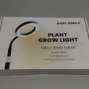 Desk Grow Lights for Indoor Plants, Red Blue Full Spectrum Desktop LED Plant Growing Lamps, Height Adjustable 13.7-24.2inch, 3/9/12H Auto Timer,10 Levels Dimmable, Black Table Growth Light