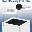 2 Pack 211+ Replacement Filter Compatible with Blue Pure 211+ Air Cleaner Purifier, 2 Stage Filtration System of H13 True Filter and Activated Carbon Filter