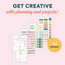 Happy Planner 15-Sheet Sticker Pack for Calendars, Journals, and Planners, Scrapbook Accessories, Classic Size, 722 Stickers Total, Sweet Garden