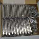 Door Hinges Brushed Nickel - 42 Pack Nickel Door Hinges 3.5 Inch Rounded Interior Satin Nickel Door Hinge with 5/8" Radius - Flat Iron Residential Standard 3 1/2 Inches Silver Door Hardware