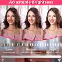 ROLOVE 22x17 Inch Lighted Vanity Mirror with Dimmable LED Lights - 3 Color Modes, Smart Touch Control & 360 Rotating Base - Desk Makeup Mirror (Black)