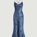 Women's Dress Dresses for Women Jacquard Satin Cami Dress Dresses, Size XXL