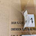 Christmas 4-Piece Set Wreaths and Wreaths Battery Box Powered LED Lights, Set of 2 Entrance Trees, White Lights, Green