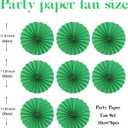2 x Green Party Decorations,Green Paper Decorations For Party,Tennis Party Decorations Party Paper Fans Bulk 12in,Graduation Decoration Classroom Decor,St Patrick'S Day Decortions 30 Color Diy Set Green