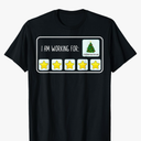 I Am Working For Christmas Break 5 Stars Funny Teacher Xmas T-Shirt, Medium