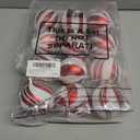 Liliful 12 Pcs 2.4 Inch Christmas Ball Ornaments Glittering Plastic Hanging Decorations Elf Balls Swirl Candy Cane Peppermint Christmas Tree Pendants for Xmas Tree Decoration (Red and White)