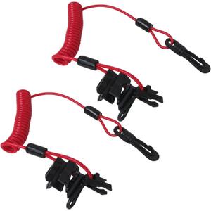 Universal Boat Safety Lanyard Kill Switch with 7 Keys, Compatible with Mercury Yamaha Honda Tohatsu Johnson Evinrude Suzuki Jet Ski Outboard Marine Engine Cutoff Switch Cord Tether