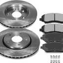SCITOO Front Brake Kits Disc Brake Rotor and Brakes Pads:53051;D1273 | Fit For Chrysler For Town & Country 2008-2016,For Dodge For Grand Caravan 2008-2016,For Journey 2009-2013