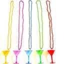 25Pcs Multicolor Cocktail Shot Glass Beads Plastic Shot Necklace Cup for Birthday Wedding, Festival Parade Decoration, Cinco de Mayo Fiesta Party Supplies
