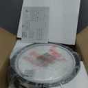 EAPUDUN Flush Mount Ceiling Light, 12inch 2-Light Metal Close to Ceiling Light Fixture, Matte Black Finish with Seed Glass Shade for Hallway Entryway Bedroom Porch