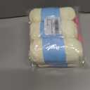 2 x 3 Pack (3 x 50g) Crochet Yarn with Crochet Hook - Worsted Medium Yarn for Crocheting - Easy-to-See Stitches Cotton-Nylon Blend Beginner Knitting Yarns for Adults and Kids (Milky White)