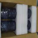 Loivttvv Glassware Drinking Glasses Set of 8, 14 oz Highball Glasses & 10 oz Ribbed Glass Cups, Vintage Glassware for Water, Juice, Cocktail, Whiskey (Blue)