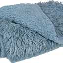 PetAmi Waterproof Dog Blanket for Small Medium Dogs, Calming Fleece Cat Blanket, Couch Protector Washable Sherpa Faux Fur Pet Throw for Puppy, Soft Reversible 29x40 Light Blue