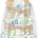 The Honest Company Diaper Cake, Diapers Baby Personal Care Plant-Based Wipes Turtle Time Regular Size 1 8-14 lbs 35 Count