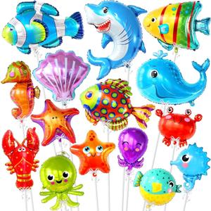 KatchOn, Big Balloons for Under the Sea Party Decorations - 43 Inch, Pack of 15 | Ocean Balloons, Under The Sea Balloon | Ocean Animal Balloon, Pool Party Balloons Beach Theme Party Decoration