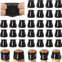 32 Pcs Chair Leg Floor Protectors for Hardwood Floors Silicone Covers to Protect Wood Tile Floors Felt Bottom Furniture Leg Caps Anti-Scratch Reduce Noise (Fit:0.9"-1.29")