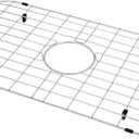 LQS Kitchen Sink Bottom Grid and Sink Protector, Sink Rack for Bottom of Grid 26" x 14" with Center Drain Hole for Handmade Single Bowl, Stainless Steel Sinks Grid, Kitchen Sinks Grate