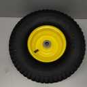 15x6.00-6 Tire and Wheel Assembly (1 Pack),Replacement Riding Lawn Mower Front Tires - With 3" Centered Hub and 3/4" Bushings (Extra 5/8" Bushings) (Yellow)