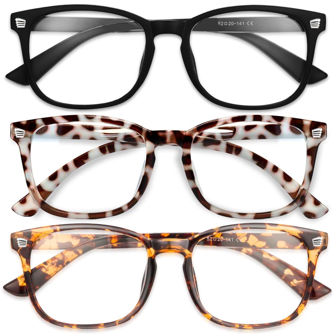 Gaoye Stylish Blue Light Glasses for Woman - Computer Glasses for Blue Light Blocking - Lightweight Frames - Only2pack