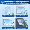 Portable AC Window Seal Kit for Casement & Crank Windows, 300CM/118 No-Drill Window Vent Kit, Adjustable Zipper Seal for Single & Dual Hose Portable Air Conditioners, Waterproof AC Window Kit