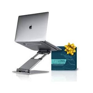 Ergonomic Laptop Stand for Desk, Adjustable Height up to 20", Laptop Riser Computer Pulpit Stand for Laptop, Portable Laptop Stands, Fits MacBook, Laptops 10 15 17 inches Laptop Holder and Laptop Desk