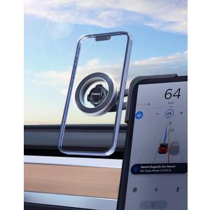 Zanch Tesla Phone Mount for New Model Y Juniper [Strongest Magnetic] 360 Adjustable Phone Holder for Model Y(2020-2026) Screen, Fit All Phone Not Only for Magsafe, Must-Have Tesla Accessories 2025