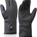 CUEHEAT Heated Glove Liners, Flexible Ultrathin, Touchscreen Compatible, 7.4V 2200mAh Rechargeable Battery Electric Heating Thin Gloves(CH02G-Basic Plan, Medium)
