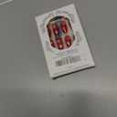 Medium Press on Nails Almond Fake Nails Heart with Glitter Design Red False Nails Acrylic Full Cover Artificial Nails Glossy Stick on Nail for Women Manicure Art 24Pcs