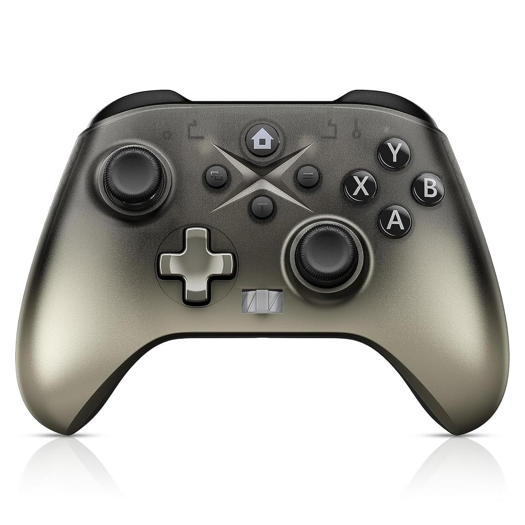 Dinosoo Wireless Controller for Xbox Series X|S, Xbox One & PC, Bluetooth, Dual Vibration, TURBO, Macro, 3.5mm Audio Jack Gradient Silver - Upgrading with a PC before connecting to X-box