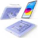 CCMAO Case for iPad (A16) 11th/10th Gen (2025/2022), Shockproof Protective Lightweight iPad Cover with Pencil Holder, Kickstand, Hard PC Back Cover, Cute Case for iPad 11/10, Transparent